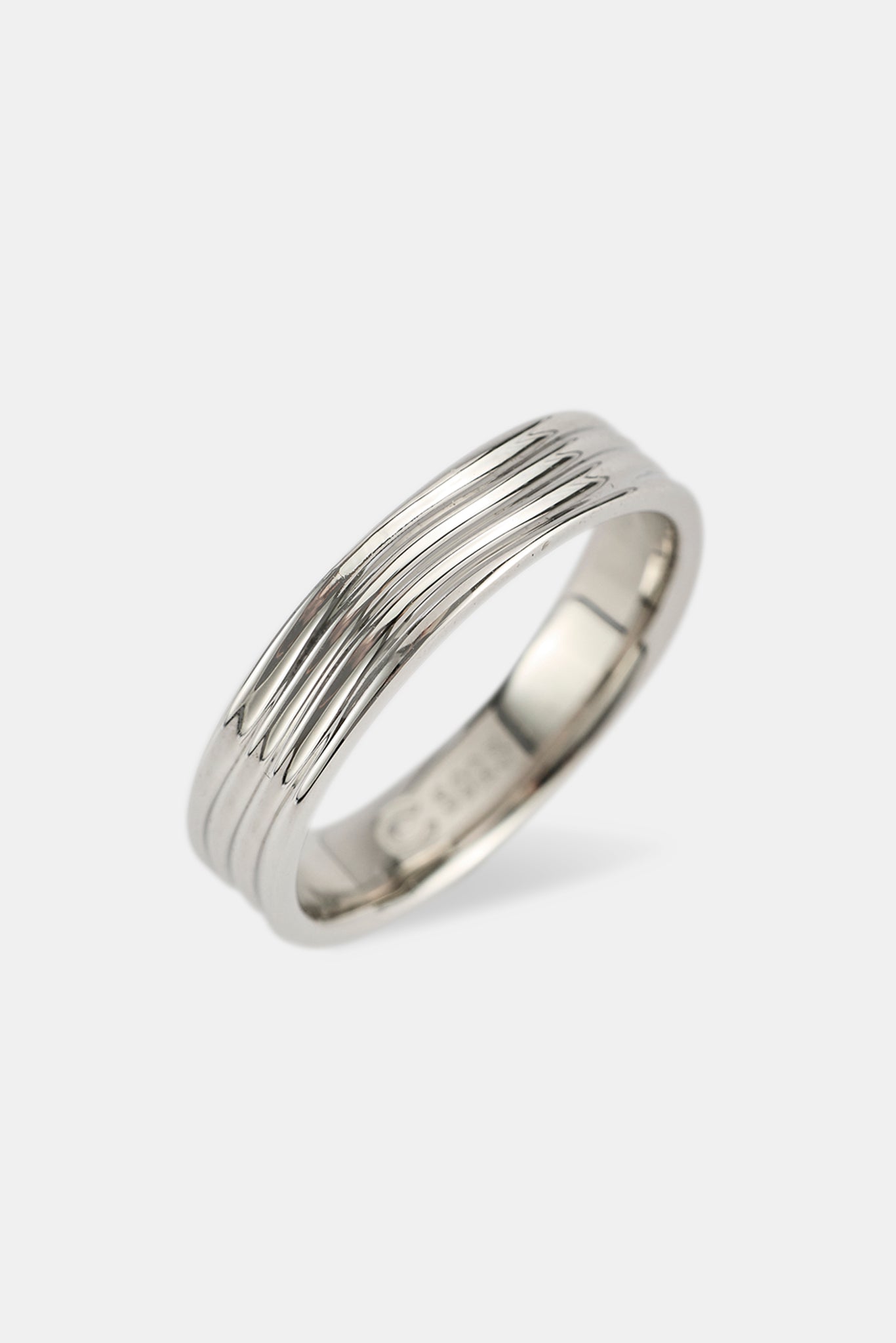 Polierter Bandring – 5 mm – Weiß